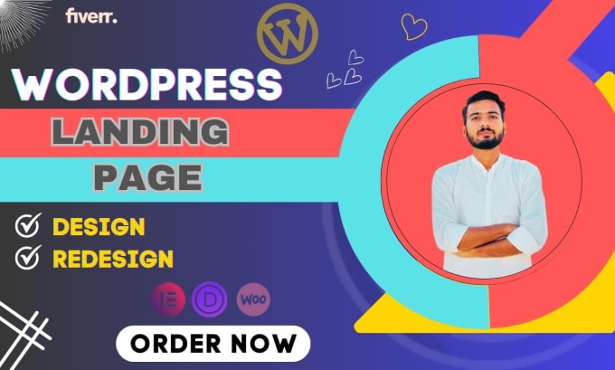 Gig Preview - Design and revamp wordpress landing page using divi or elementor pro