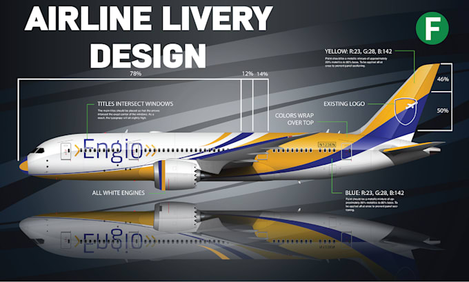 Gig Preview - Create stunning custom airplane livery designs for your fleet