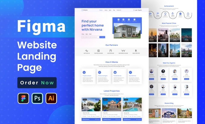 Gig Preview - Design figma website landing page ui ux design