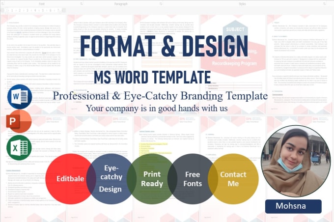 Gig Preview - Format your word document in professional template design