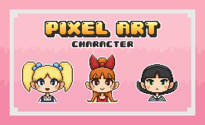 Gig Preview - Create awesome cute pixel art characters for you