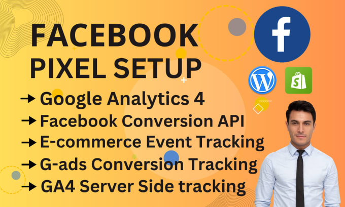 Gig Preview - Setup or fix facebook pixel, events, conversion API, google analytics 4, gtm