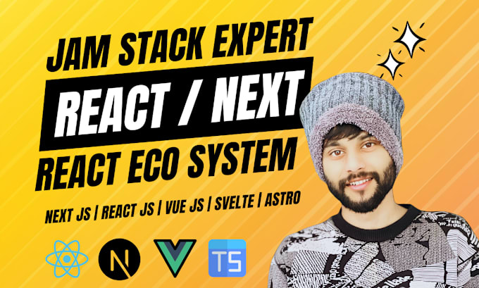 Gig Preview - Create jamstack web app with react next native headless cms firebase aws