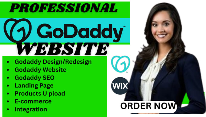 Gig Preview - Customize godaddy website design, godaddy SEO, wix website design, or redesign