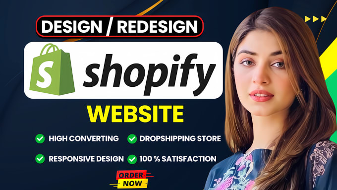 Gig Preview - Design, redesign shopify store, shopify dropshipping store, shopify website