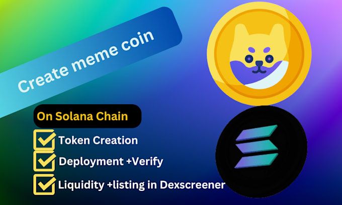 Gig Preview - Create a meme coin and meme spl token on solana blockchain