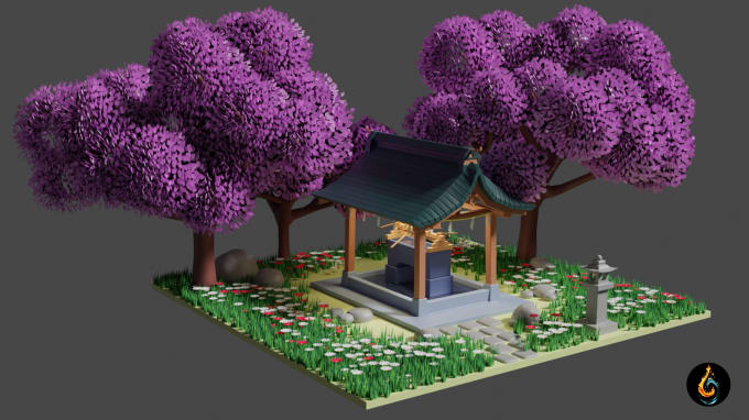 Gig Preview - Make 3d isometric model, texturing and lighting in blender