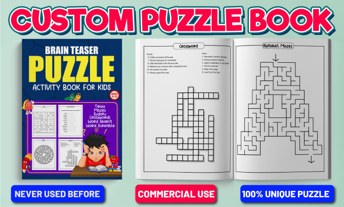 Gig Preview - Create activity puzzle book, word search, sudoku, mazes for amzon KDP