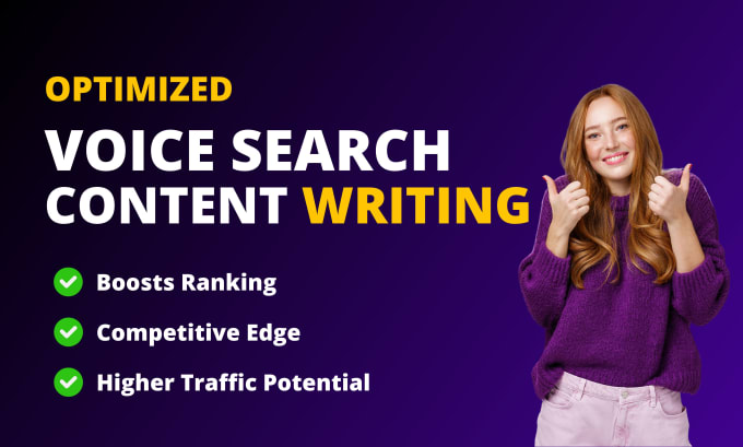 Gig Preview - Write seo optimized voice search content for your website