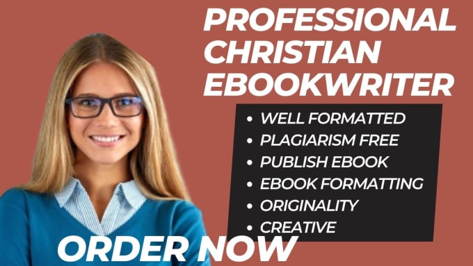 Gig Preview - Be your christian ebook ghostwriter book writer fiction ghostwriter ebookwriter