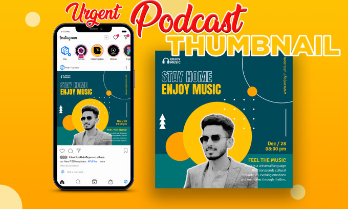 Gig Preview - Podcast banner, flyer and thumbnail, webinar event banner, digital advert