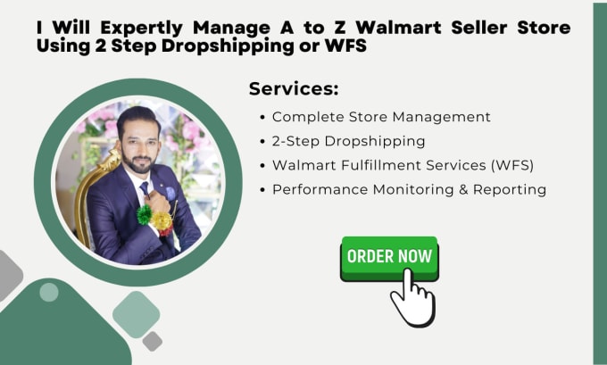 Gig Preview - Expertly manage a to z walmart seller store using 2 step dropshipping or wfs