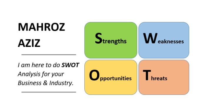 Gig Preview - Do a swot analysis of your business and industry