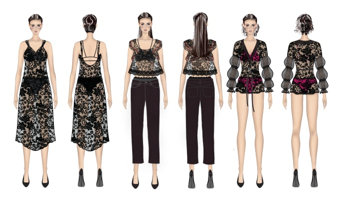 Gig Preview - Do fashion illustration and technical flats