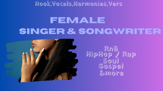 Gig Preview - Be your female singer,songwriter and vocalist