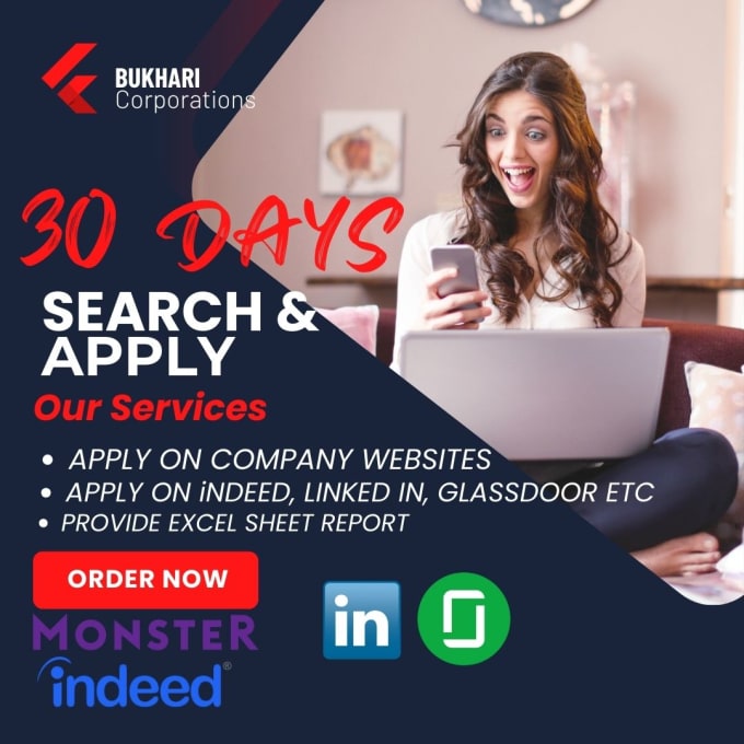 Gig Preview - Search and apply remote or onsite jobs for 30 days