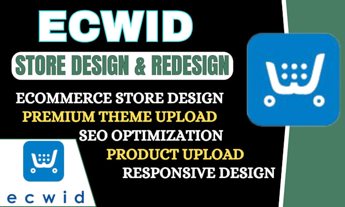 Gig Preview - Design automated ecwid store create wix website setup dropshipping pod website