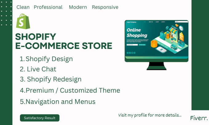 Gig Preview - Make clothing and fashion stores and build an online shopify store or shop