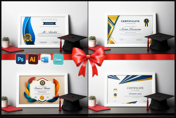 Gig Preview - Create professional award certificate design for you