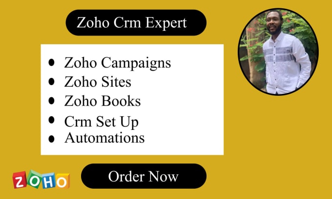 Gig Preview - Do zoho sites, zoho books, zoho forms, zoho campaigns, zoho crm