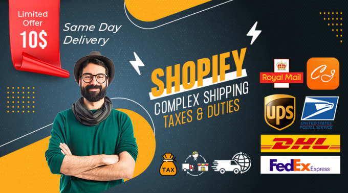 Gig Preview - Configure shopify complex shipping profiles, tax setup, duties in USA