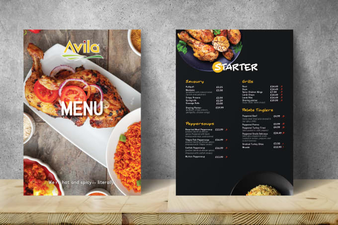 Gig Preview - Elevate your dining experience with exquisite menu designs