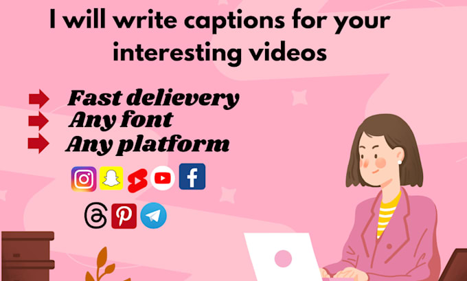 Gig Preview - Write captions for your short videos