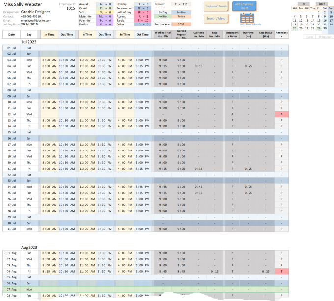 Gig Preview - Create an automated payroll system in excel, no subscriptions