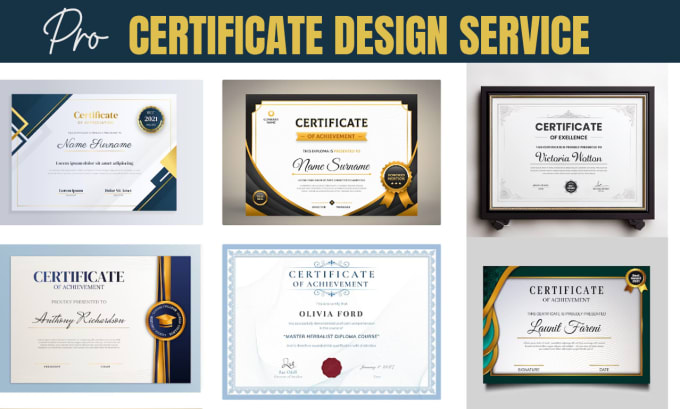 Gig Preview - Do certificate design, degree, award, diploma quickly