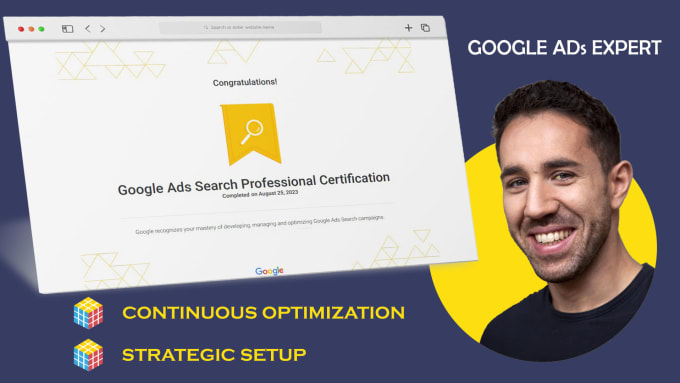 Gig Preview - Be your certified google ads manager