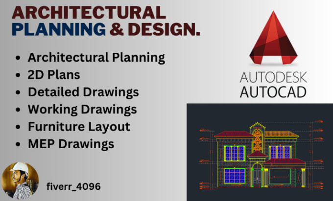 Gig Preview - Make 2d architectural plans and structural plans on autocad