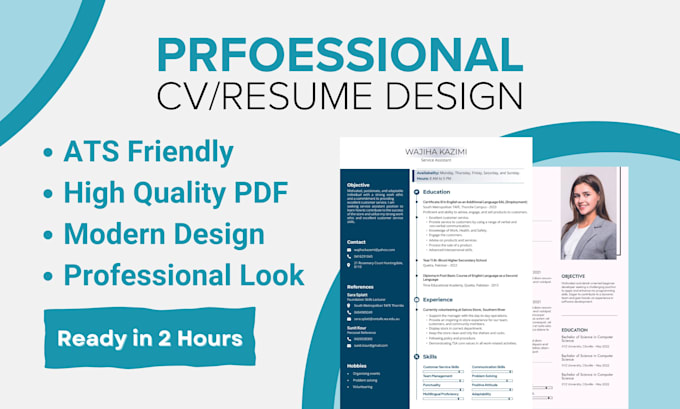 Gig Preview - Be your designer and professional CV maker