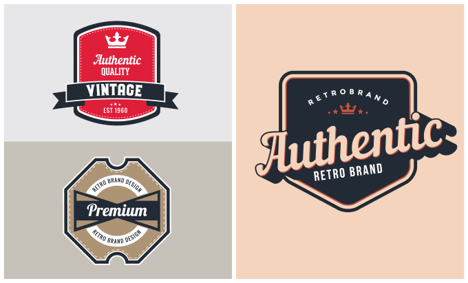 Gig Preview - Design creative vintage retro hipster badge hand drawn logo with branding kit