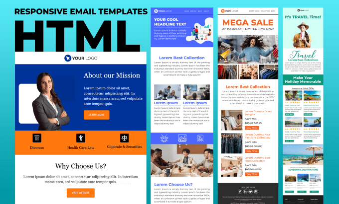 Gig Preview - Design responsive html email template and newsletter, email design