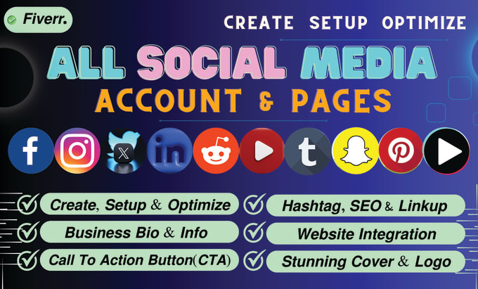 Bestseller - create social media accounts, setup instagram, optimize page