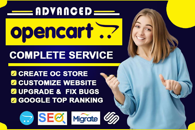 Gig Preview - Create an opencart website, fix bugs, migrate, upgrade store