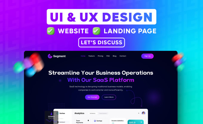 Gig Preview - Do ui ux website design, website template, website ui, website design in figma