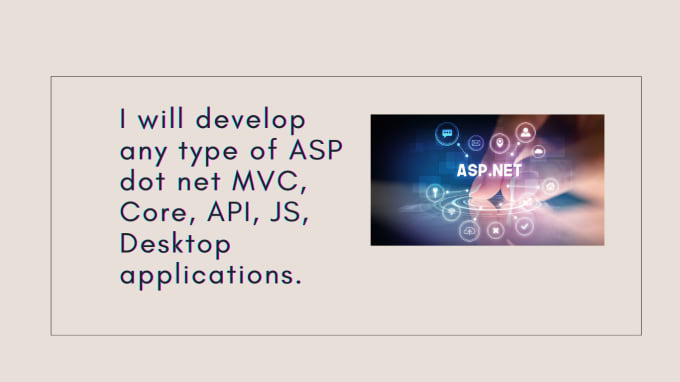 Gig Preview - Develop asp dot net core mvc API, js, and desktop apps