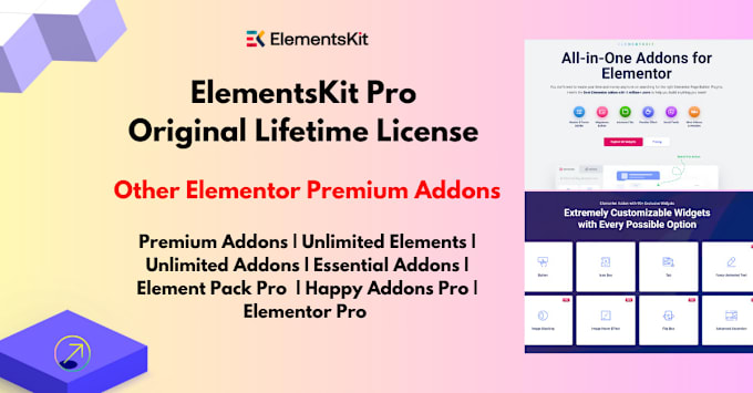 Gig Preview - Install elementskit pro license with lifetime validity