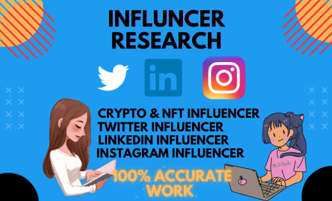 Gig Preview - Research best crypto, nft, twitter and linkedin influencer for you