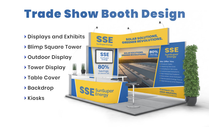 Gig Preview - Design trade show booth or backdrop for your exhibition