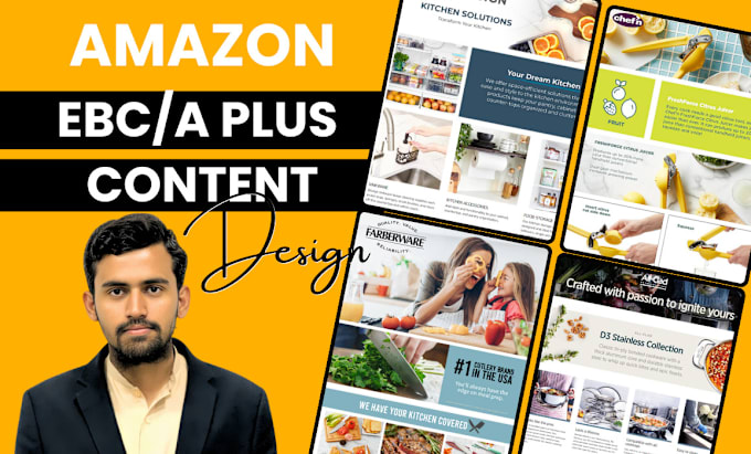 Gig Preview - Do amazon a plus content design, and amazon ebc design