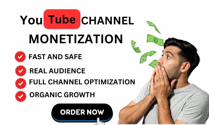 Bestseller - do complete organic youtube channel monetization