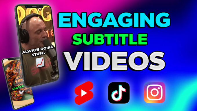 Gig Preview - Create animated subtitles youtube shorts, ig reels, tiktoks