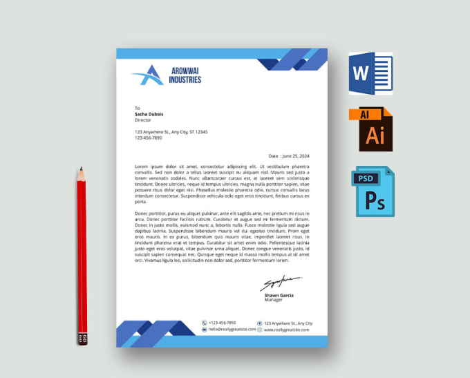 Gig Preview - Design letterhead word and canva editable format 6 hours