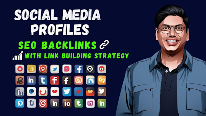 Gig Preview - Do white hat social media profiles, profile SEO backlinks