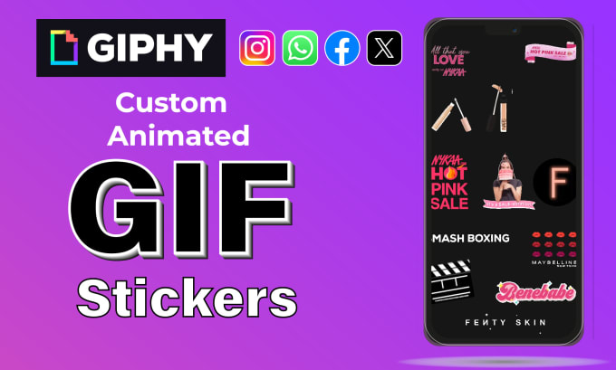 Gig Preview - Create animated gif stickers for instagram and giphy