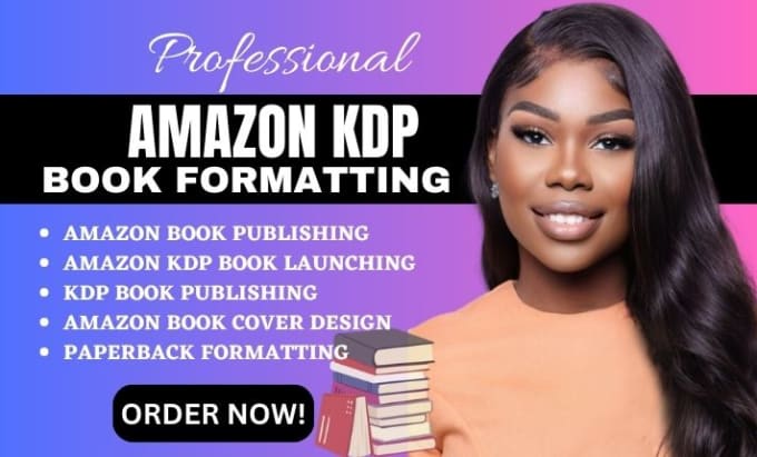 Gig Preview - Do book formatting for amazon KDP, paperback formatting, ebook formatting,