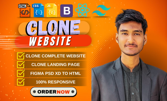 Bestseller - duplicate copy clone website or landing page in HTML CSS js, react