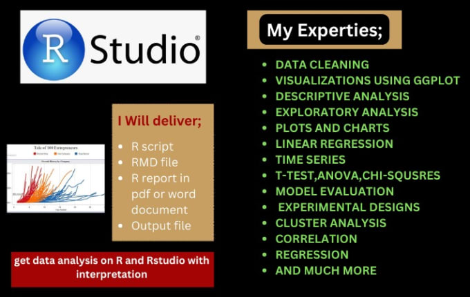 Gig Preview - Do data analysis and data visualization using r rstudio